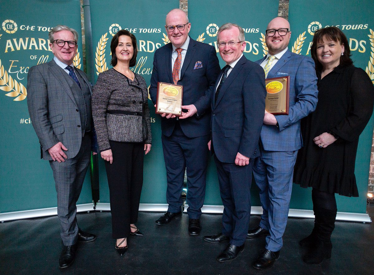 We are absolutely delighted to share that the @grandcentralbel has been named the 'Best 5-Star Hotel in Ireland' and the @europahotel has picked up a Merit Award at the @cietours International 31st Annual Awards of Excellence 🏆 #Awards #awardwinning #hotels #hospitality