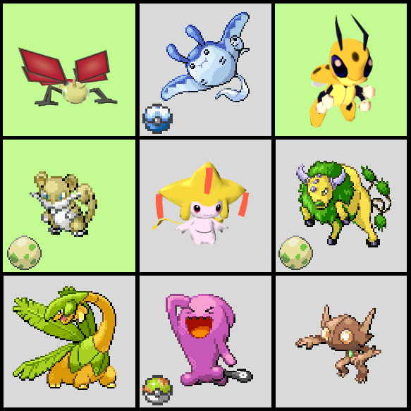 Replace Celebi with Tropius as the lock removal hunt was constantly giving me issues with my setup.