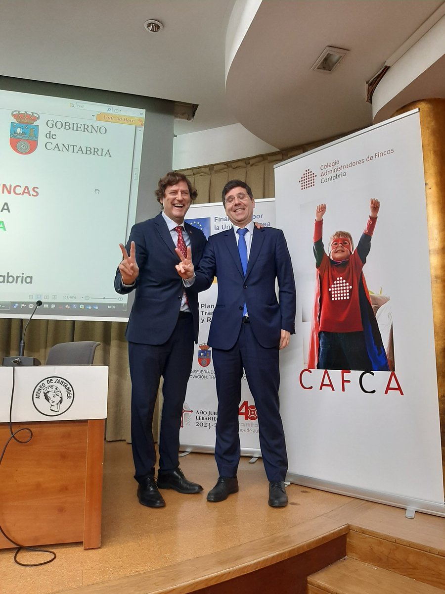 CafCantabria's tweet photo. @AlbertoRCT con Pablo Ortiz de la Dirección General de Justicia en la Jornada de #Formación en @CafCantabria https://t.co/D0gcn6Lzuf