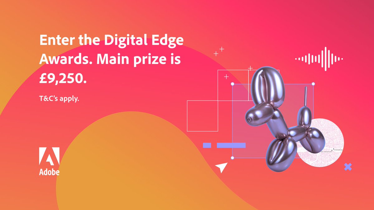TeessideUni's tweet photo. Students, fancy being in with a chance to win up to £9,250? 🤑

@Adobe's Digital Edge Awards are OPEN and all you need to do is show how you power up your uni work using Creative Cloud 🔥 https://t.co/C2T0Li2iXo https://t.co/K3kwFcpQee