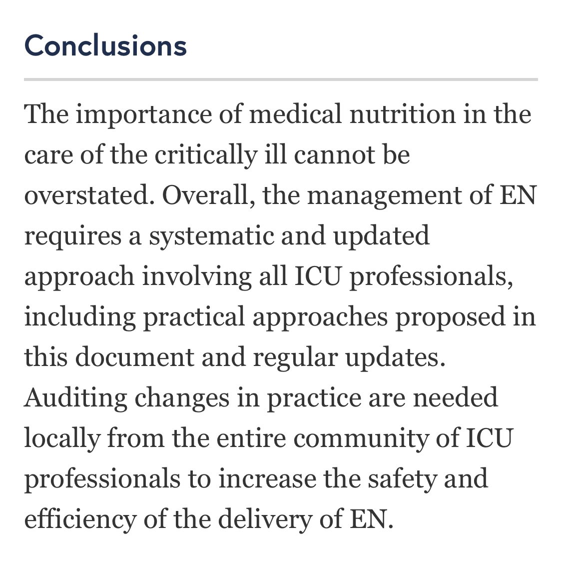 “A guide to enteral nutrition in intensive care units: 10 expert tips for the daily practice.” #ICUNutrition #FOAMcc #FOAMed #MedEd #EMCCM #andrewkibe