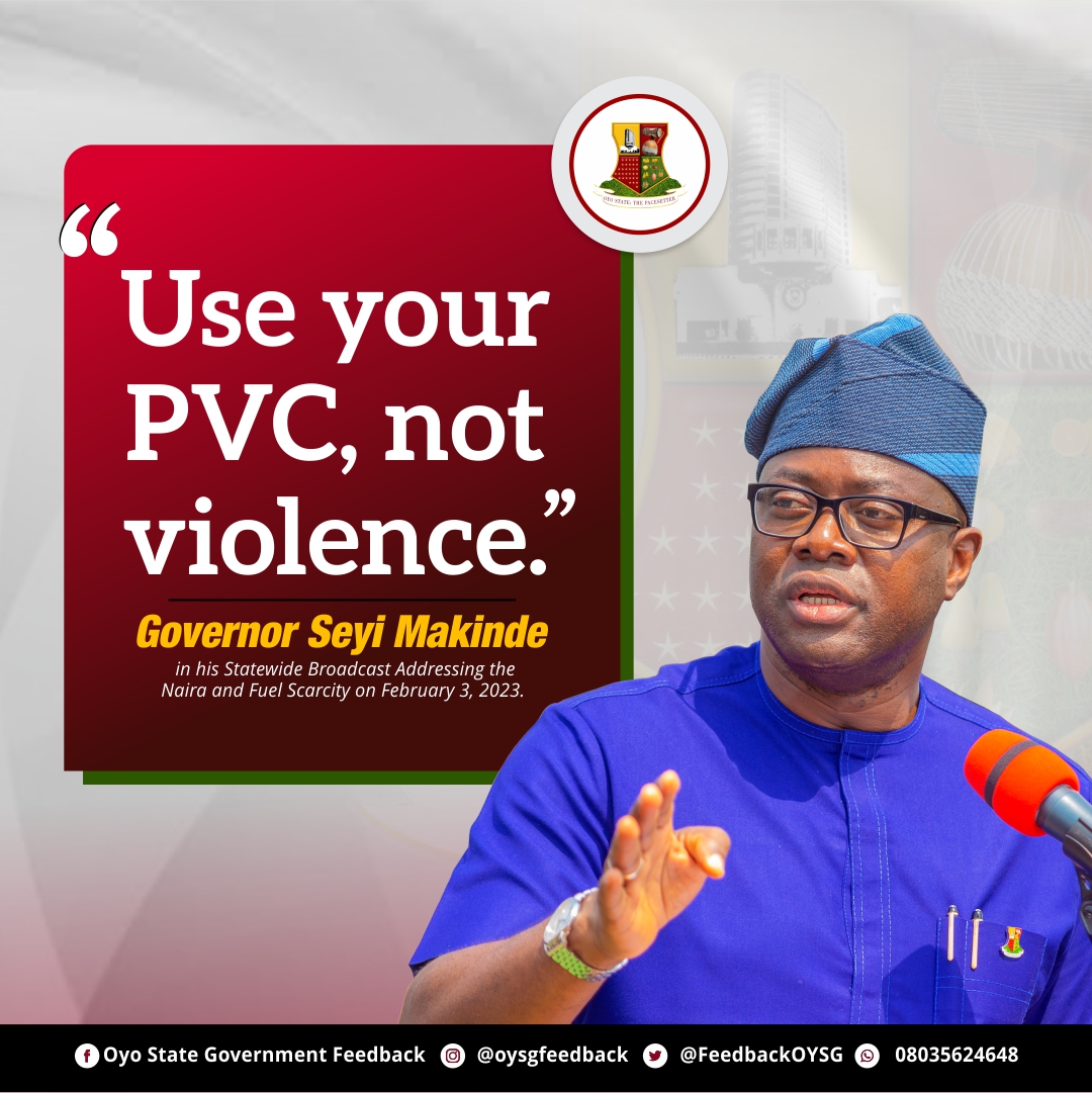 FeedbackOYSG's tweet image. Remember that we are here to address governance issues in Oyo State. So, how may we serve you today?