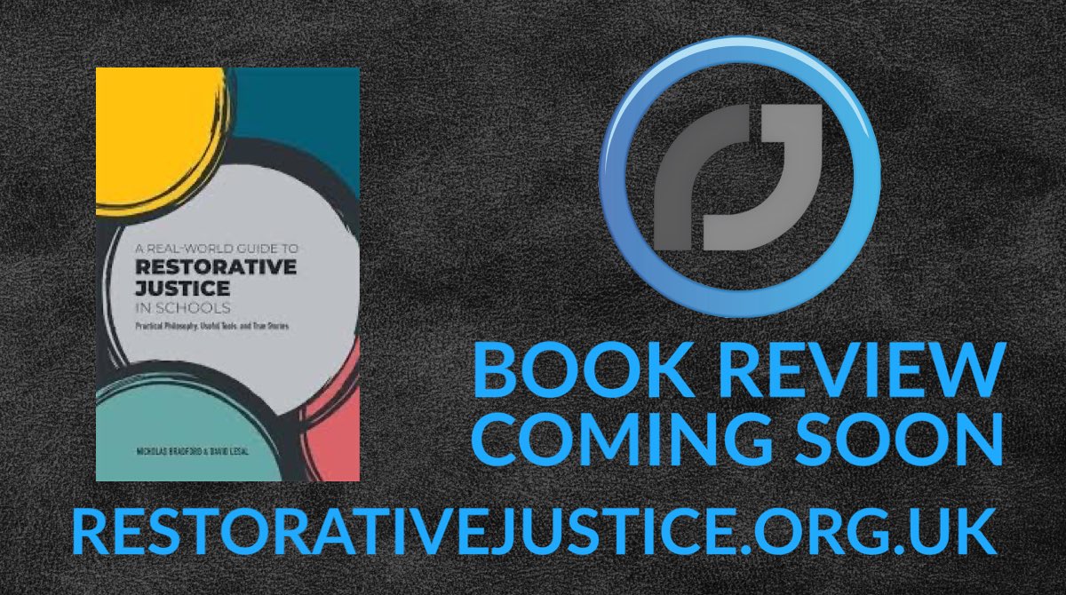 I’m currently reading ‘A real world guide to restorative justice in schools’ by <a href="/RJFacilitator/">Nicholas Bradford</a>. Keep an eye out for my review in the March edition of the <a href="/RJCouncil/">Restorative Justice Council</a> members magazine, Resolution. Find out more about membership at restorativejustice.org.uk/restorative-ju…