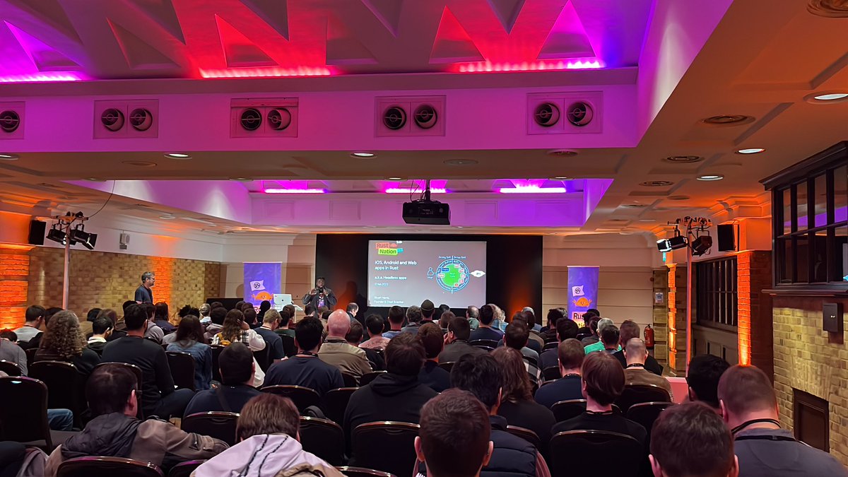 I’ve been looking forward to <a href="/StuartHarris/">Stuart Harris</a>’s talk all week #rustnationuk - headless web apps backed by rust