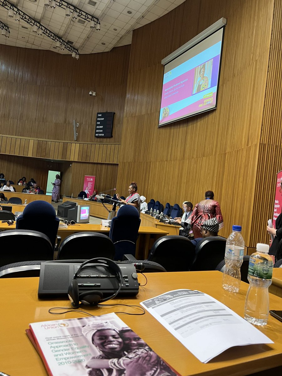 JacquelineJumah's tweet photo. @AfricaNenda at the @AUSummit #GenderPreSummit.
The opening statement from The Director of @AU_WGYD, @maprude “Let’s keep each other accountable
to accelerate actions and investments to significantly improve African Women & Youth inclusion by 2030” Leave none behind! #WYFEI2030 https://t.co/Xg9ZmV6r6Q