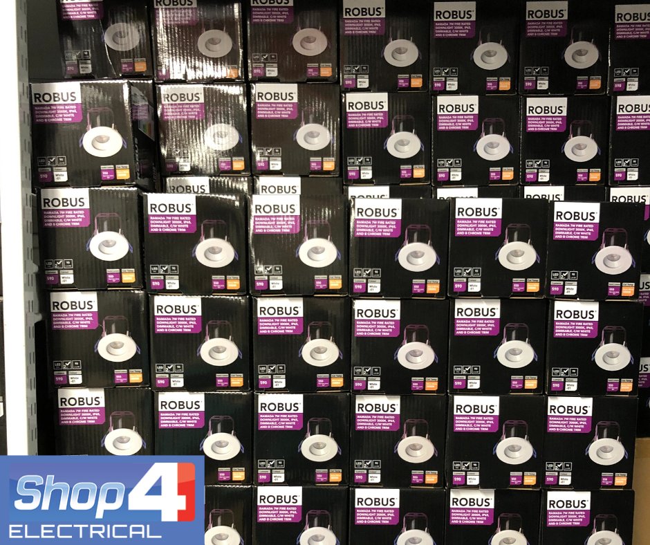 £10.49 excl VAT - Ramada integrated dimmable fire-rated downlights from <a href="/ROBUSLighting/">ROBUS Lighting</a> for domestic or commercial installations. Available in warm and cool white - in stock and ready to go.. 

🚚 ow.ly/gZCA50MU5Hi

#electrician #lightingupgrade #electricalsupplies #Shop4
