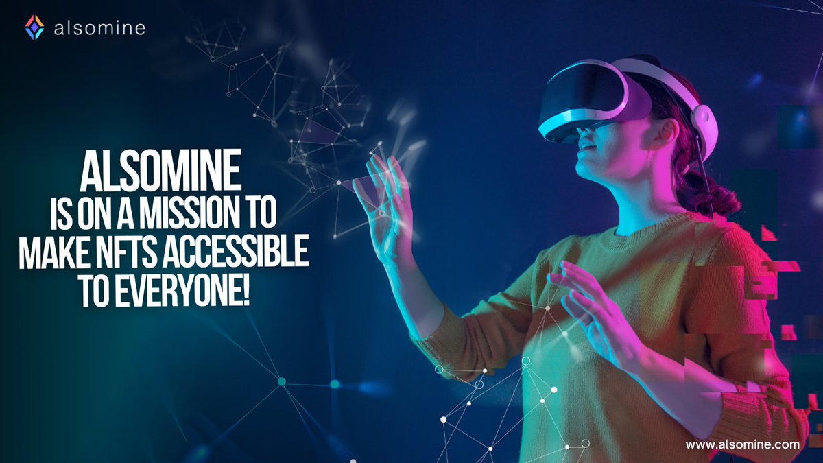 Alsomine2's tweet photo. Join the community of art lovers, collectors, and investors who are already a part of the Alsomine movement. 🚀
NFTs have never been this accessible and exciting!🔥🔥🔥
Follow us to learn more about NFTs, Web3, Blockchain, and so much more! 🌐
#Alsomine #NFTs #TechStartup https://t.co/SmnxesUbGH