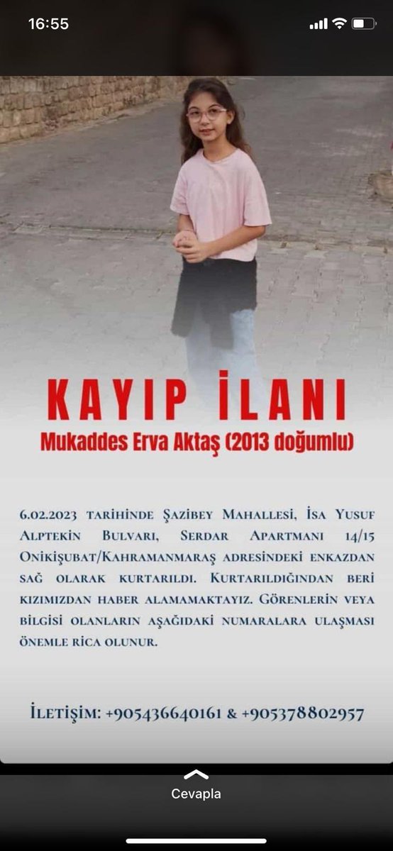 eylulyigit's tweet photo. Arkadaşımın tanıdığıymış.. Teyit ettirdim. Lutfen paylasırmısınız. @Profesorfacia @ProfDemirtas @who98408150 https://t.co/52cTkZiSeN