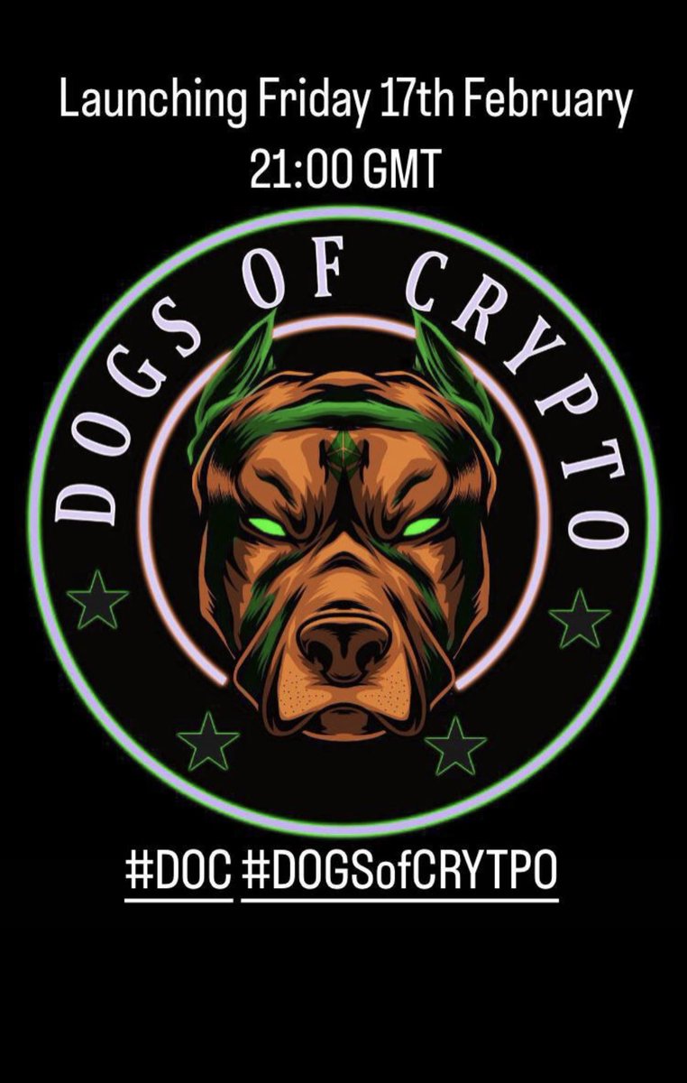 ATOMIIC_BLONDE's tweet photo. LAUNCHING TODAY! 
21.00 GMT
https://t.co/gZjrjfCbOy

#DOGSofCRYPTO #DOC #DOCPACK 

LFG 🔥 👌 🚀 

https://t.co/anlWleF6xI… 🔥🔥

@CARNAGE_3000X @TheShibLord1 @crypt0piggy @AltGemHunter @crypto_bitlord7 @dr_crypto_calls @kobesCalls @Michaeldre1982 @ANIMEL0VER94 @GlizzyGod92 https://t.co/5ouL9NU4iZ