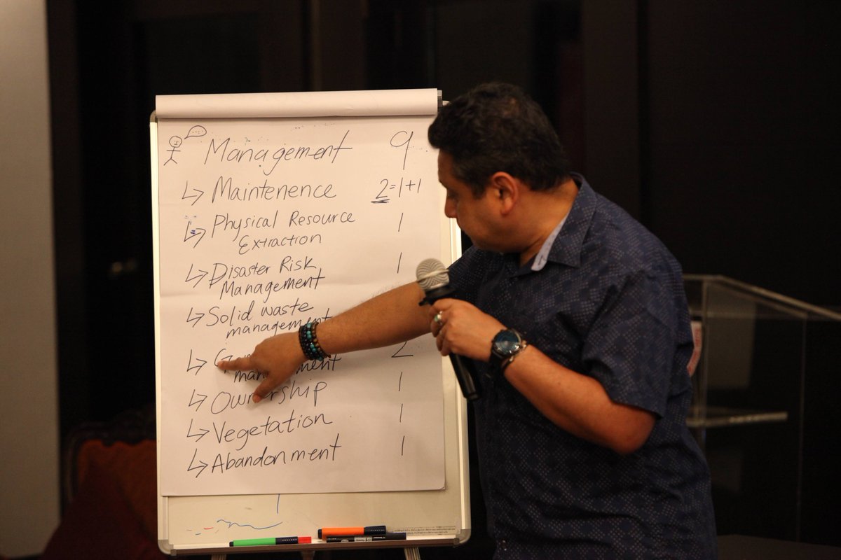 seameospafa's tweet photo. This morning on Day 3 (17 Feb) of the 3rd DRM Workshop for #SoutheastAsian Cultural Heritage, Dr Rohit, @ICCROM talks in depth about #disasterriskmanagement - factors, key terms, #climatechange, analysing disaster risks and strategies to reduce risks to #urbanheritage. #SPAFA https://t.co/YV3xgD3U6u