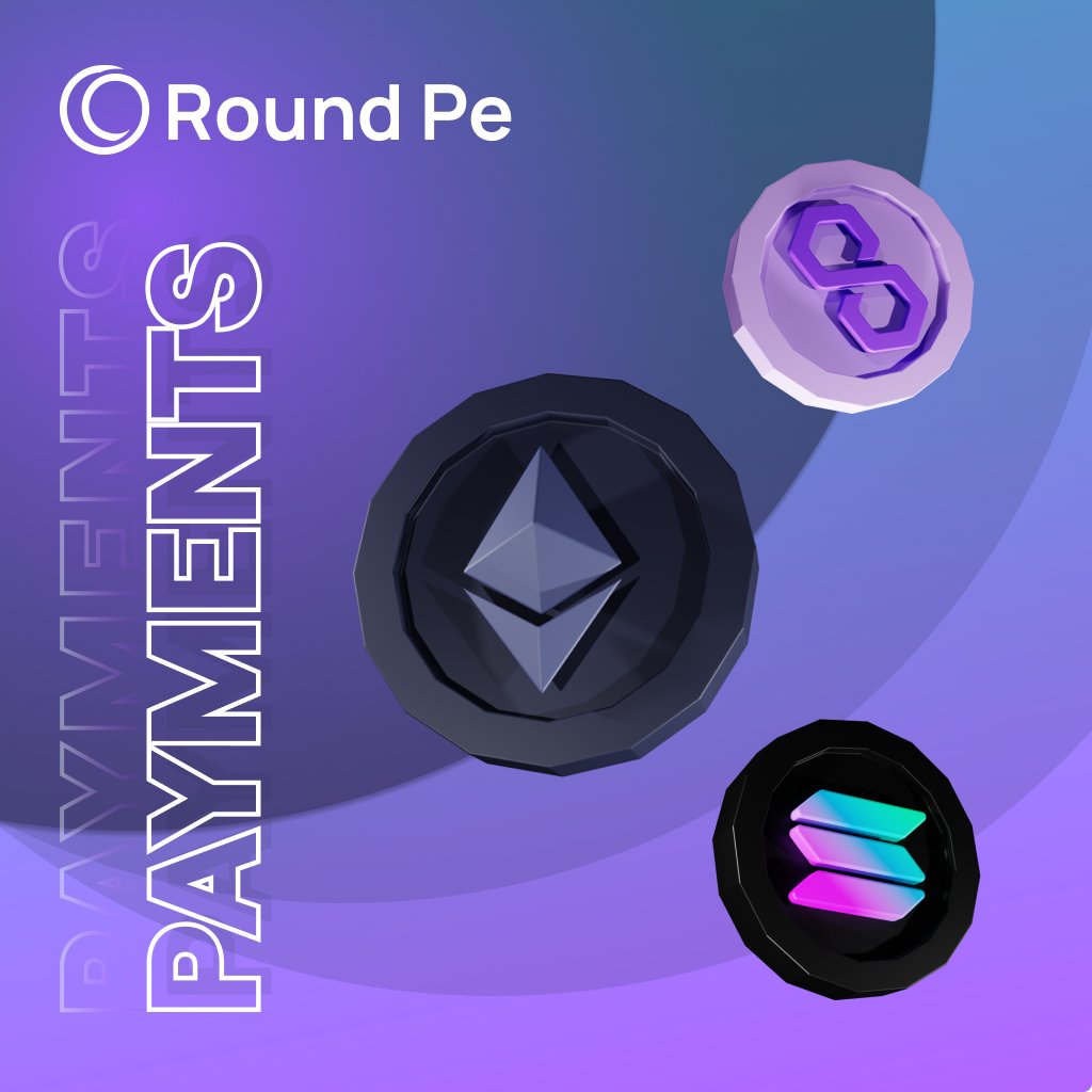 round_pe's tweet photo. Say goodbye to crypto payment headaches! 
With #RoundPe, manage customer withdrawals &amp; refunds effortlessly across multiple tokens &amp; 8+ blockchain networks.
 
Enjoy seamless user experience &amp; increase public confidence in your business!

#CryptoPaymentsMadeEasy #BusinessGrowth https://t.co/etWV39Zuk6