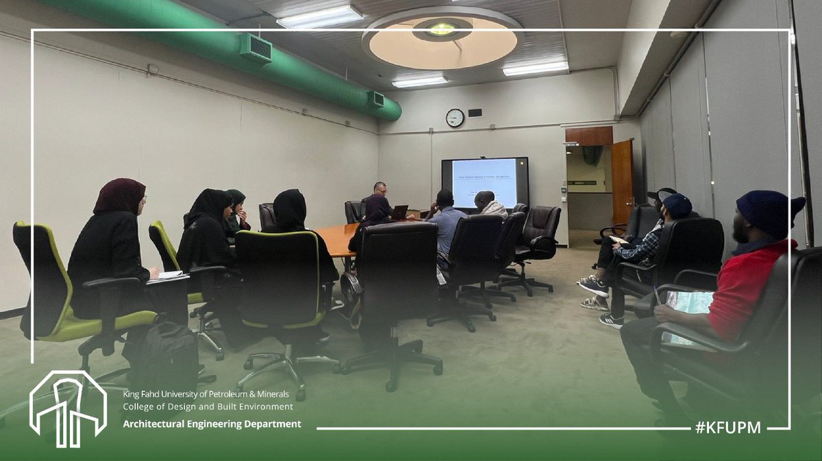Yesterday the Architectural Engineering Department conducted the 1st ‘Built Environment Research and Design Seminar Series’. The seminar have covered a vital topic, ‘ Mixed research methods in the Facility Management domain’, presented by Professor Muhammad Hassanain. 

#KFUPM