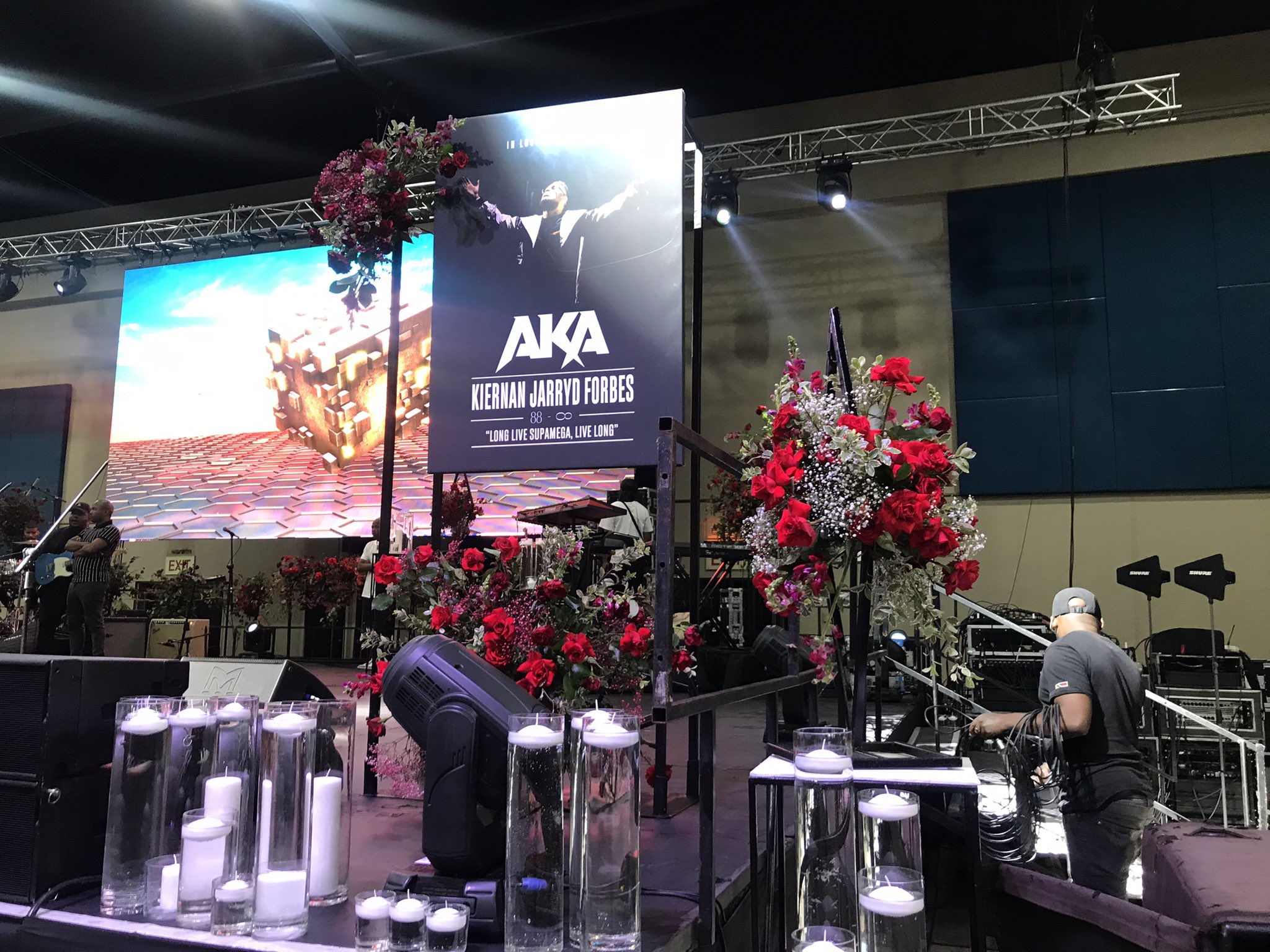 SA TODAY on X: "Final preparations for the memorial service of slain rapper Kiernan Forbes, also known as #AKA are underway here at the Sandton Convention Centre. Catch the live broadcast on