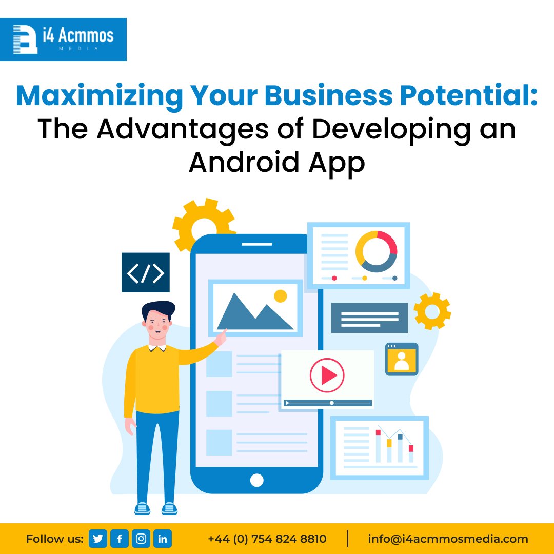 i4AcmmosMedia's tweet image. Looking to take your #business to the #nextlevel? Contact us today to learn more about the #advantages of #developinganandroidapp for your business, and start maximizing your #potential today!
i4acmmosmedia.com | +44 (0) 754 824 8810 | info@i4acmmosmedia.com
#i4AcmmosMedia
