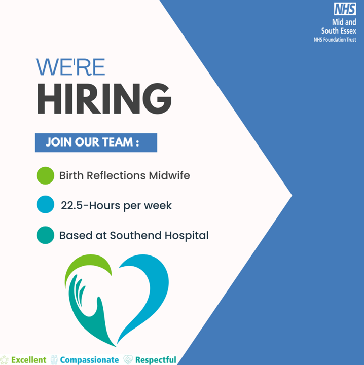 Are you a Midwife looking for a new role? Are you a compassionate &amp; kind communicator particularly when having difficult conversations? 

Then we'd love you to become an advocate for <a href="/MSEHospitals/">Mid and South Essex NHS Foundation Trust</a>’ pregnant population as our new Birth Reflections Midwife💙bit.ly/3IreYM2