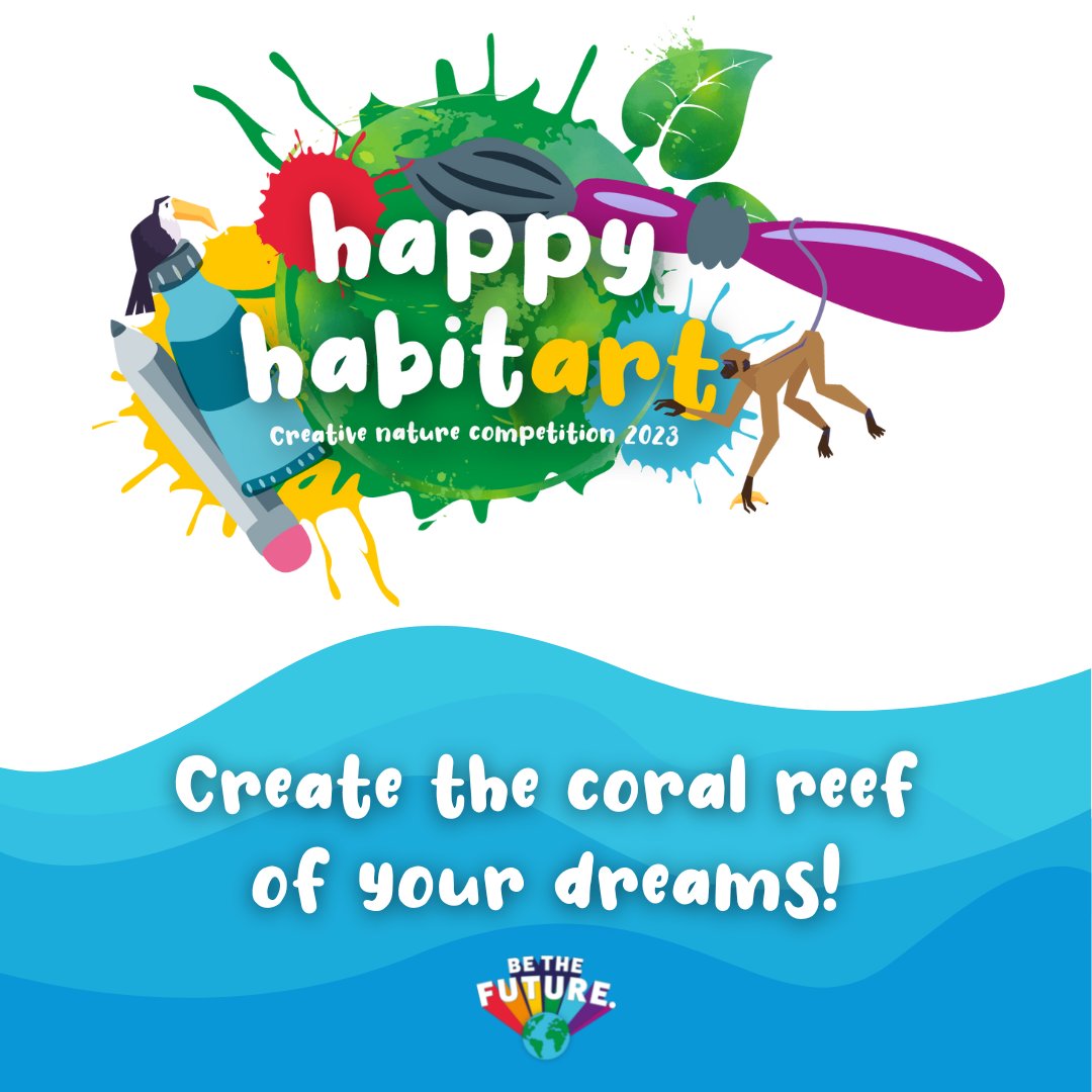 ✨ Happy HabitART Competition ✨

Create the coral reef of your dreams!

With iconic children’s book illustrator judges, excellART eco-friendly prizes, and a bottle's worth of rubbish removed from the ocean for every entry, what’s not to love?

bethefuture.earth/happy-habitart…