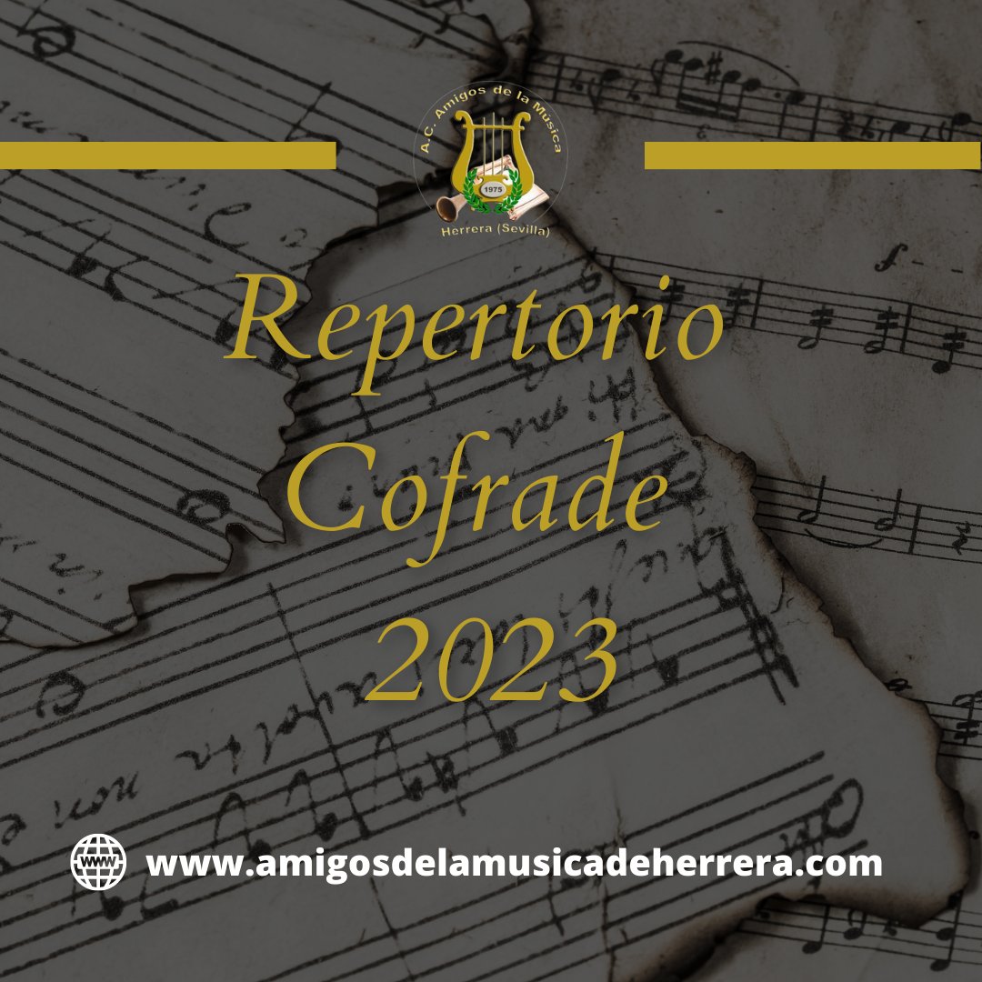 🗒️| ¡Ya está disponible nuestro repertorio cofrade para la Semana Santa 2023! Si quieres ver qué marchas forman parte de él entra en nuestra página web.

amigosdelamusicadeherrera.com/nosotros/reper…

#suenabamhe #Herrera #Sevilla #banda #musica #repertorio #marchasdeprocesión