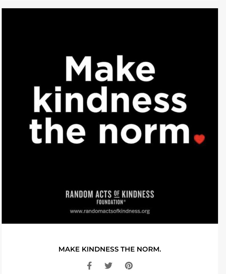 Today is Random Acts of  Kindness Day. What will you do ?
