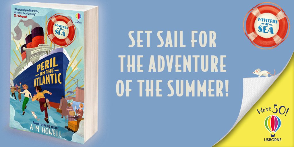1/4 ⭐️Cover Reveal⭐️

I’m beyond thrilled @usborne are publishing my new historical #MysteriesAtSea series, with Peril on the Atlantic out in August and books 2 &amp; 3 to follow in 2024.
🔍🚢