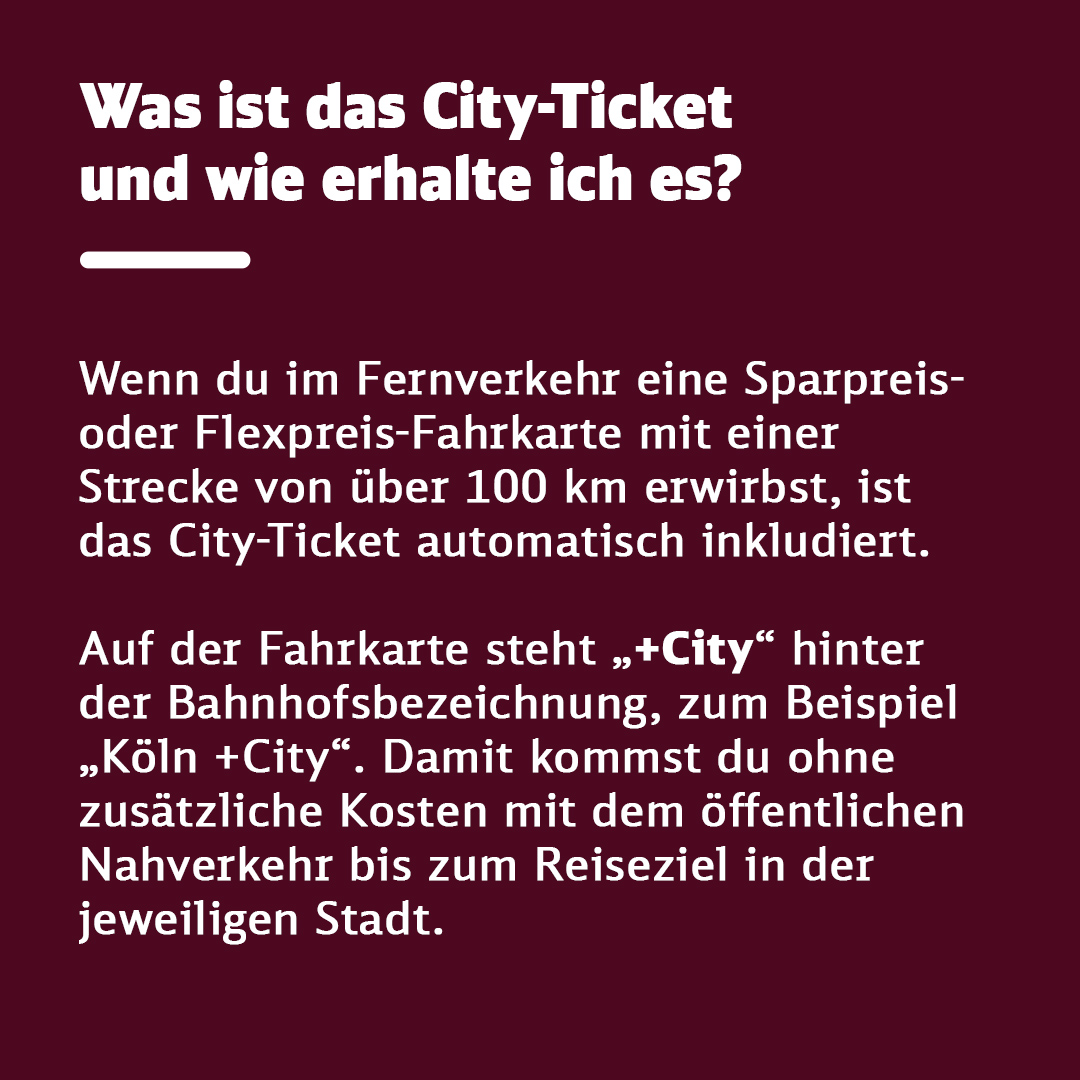 Deutsche Bahn Personenverkehr on Twitter "Kennst du bereits das CityTicket im Fernverkehr? 🚄🎫