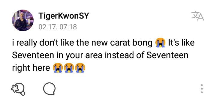 caratlovezone's tweet photo. Weverse is full of complains/funny post but THIS ONE RIGHT HERE 😭😭😭 https://t.co/CmY5oiAn1o