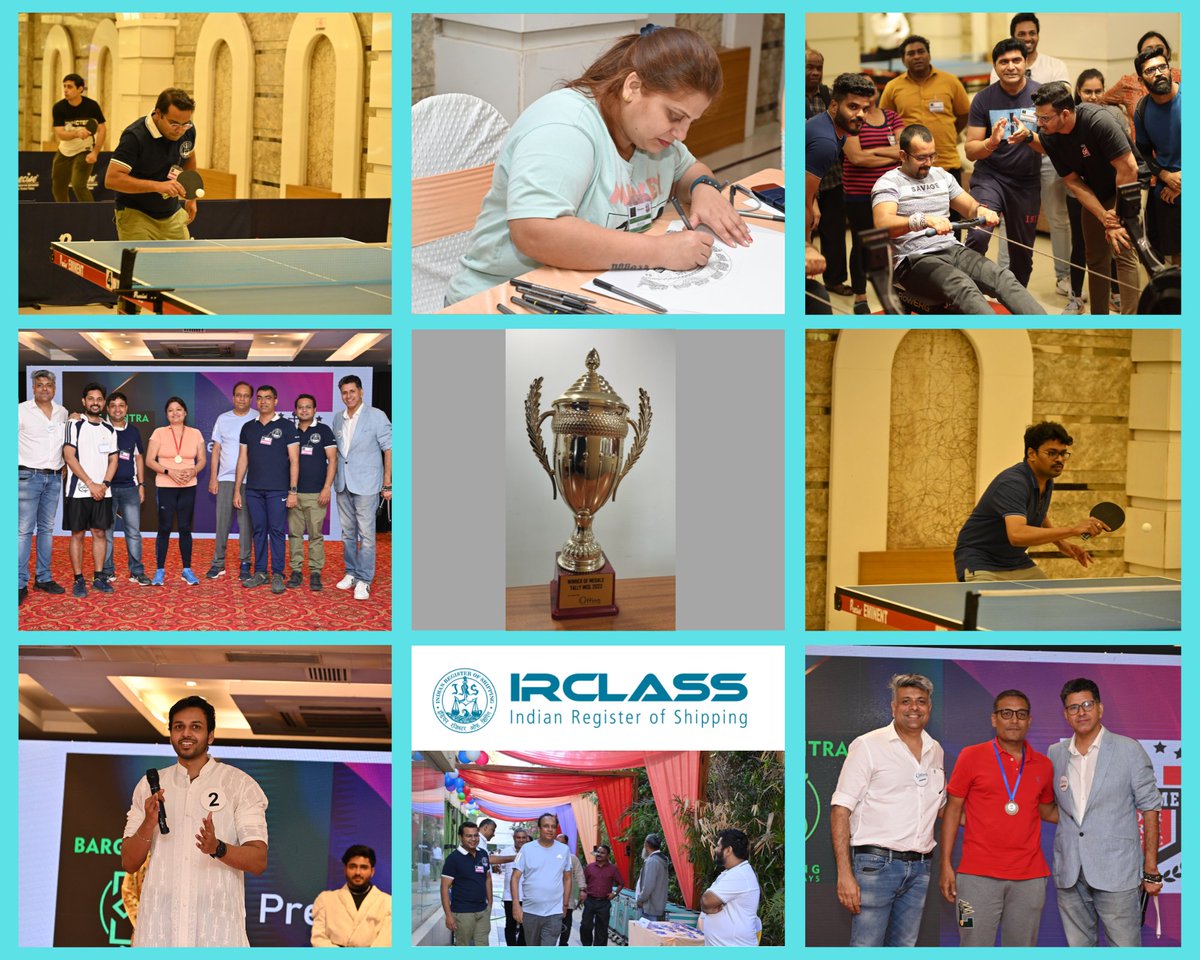 irclass's tweet photo. Indian Register of Shipping emerged victorious by topping the overall medals tally at the Maritime Indoor Sports League #MISL2023 organised by @OffingForSea. Kudos to team @irclass 

#maritimenews #sports #leader #Mariners #engineer #ShippingNews https://t.co/2p2wltpvnb