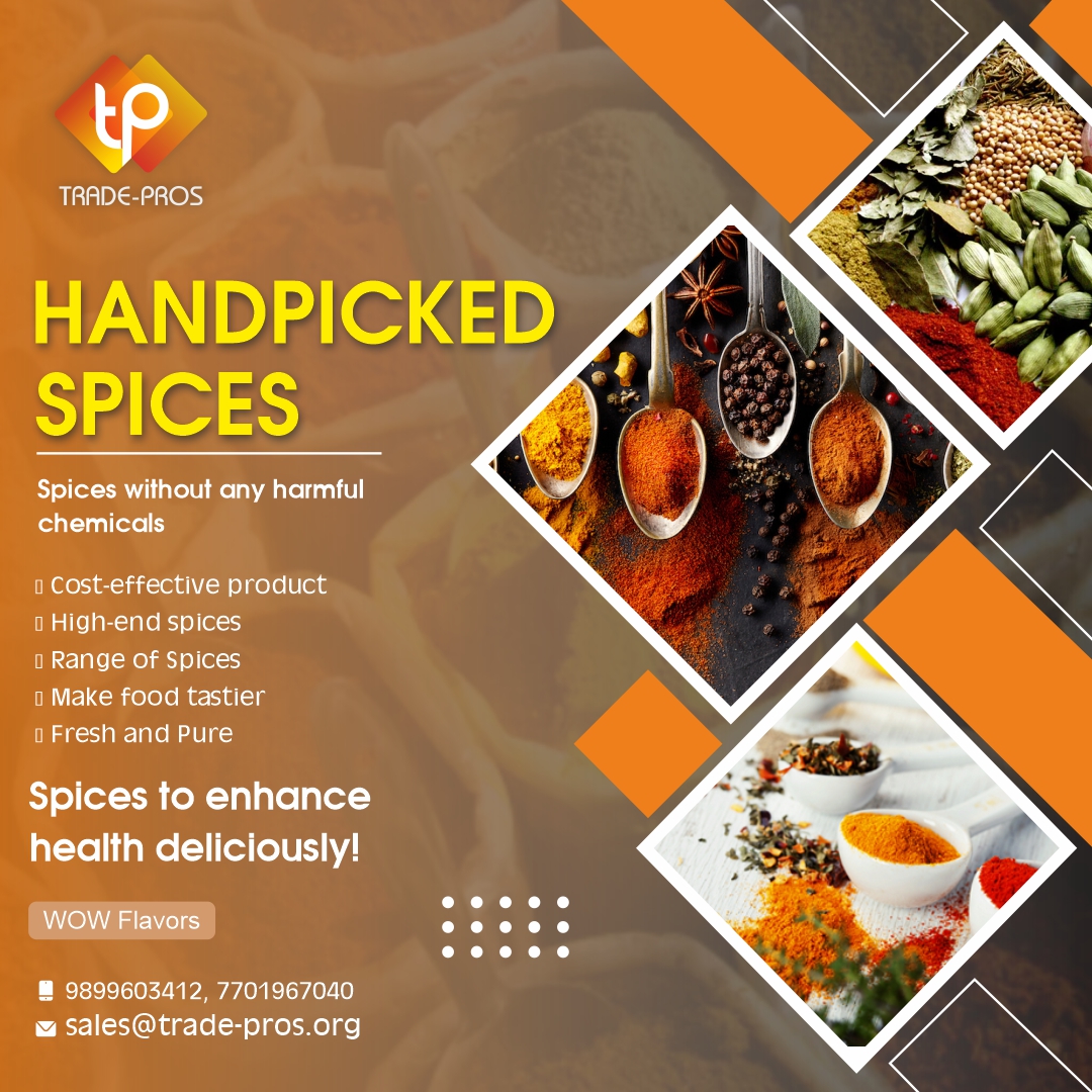 Trade Pros is a major player in the commodity trading market based in India. We have been serving our clients authentic and fresh spices for years at an economical price.
#tradepros #CommodityTracker #commoditytrader #foodtrader #Spicy #SpicyFood #SPICYFOODS  #exports