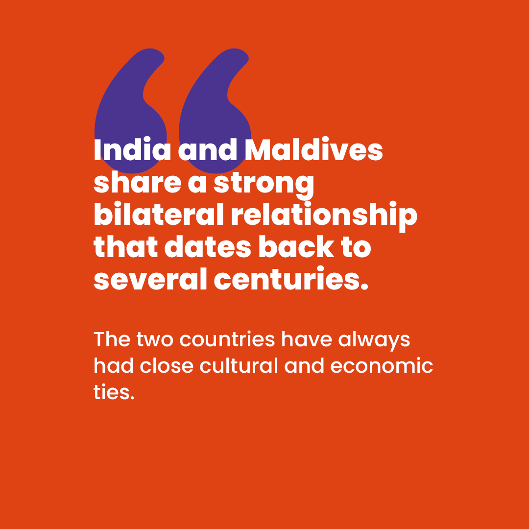 India and Maldives share a long-standing relationship based on cultural and economic ties that have strengthened over the years. #IndiaMaldivesRelations #BilateralRelations