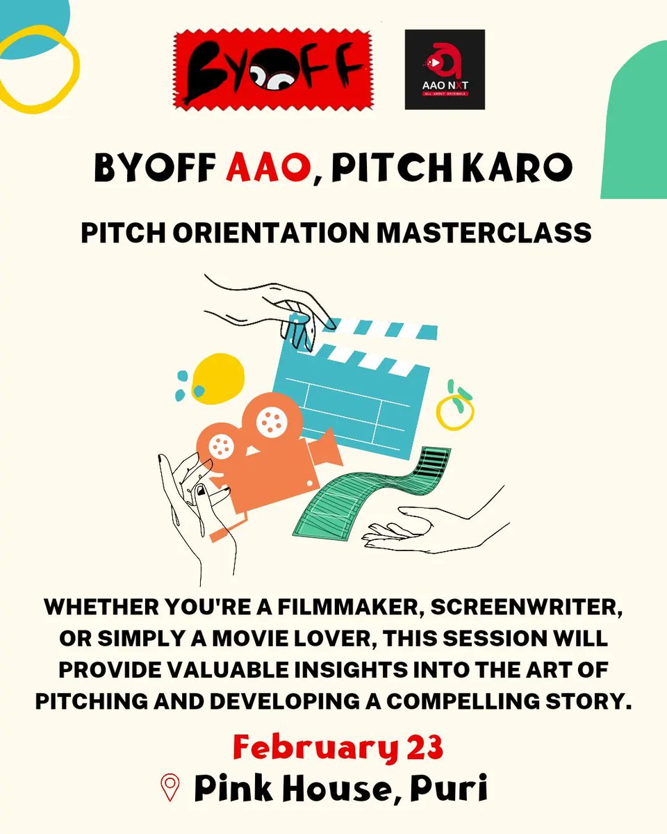 aaonxtapp's tweet photo. We are excited to be the official content pitching partner of Bring Your Own Film Festival 2023! Are you ready to showcase your creative brilliance and share your unique stories with the world? 🌟 Come meet us at BYOFF 2023! ✨🎥 #BYOFF2023 #ContentPitchingPartner https://t.co/iVPH7jx2t7