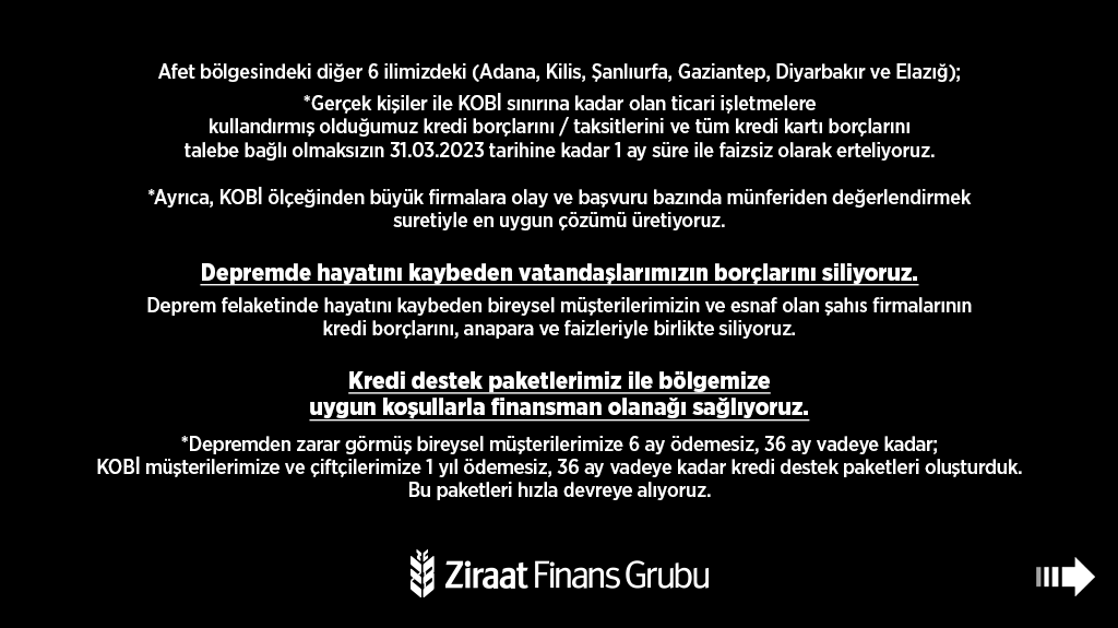 ziraatbankasi's tweet photo. Bir Bankadan Daha Fazlası olmanın gereğini yerine getiriyoruz.
Afetzede vatandaşlarımız için sağladığımız yardım ve destek paketlerimizi Milletimizin bilgisine sunuyoruz. #TürkiyeTekYürek https://t.co/yZwE0FFfge