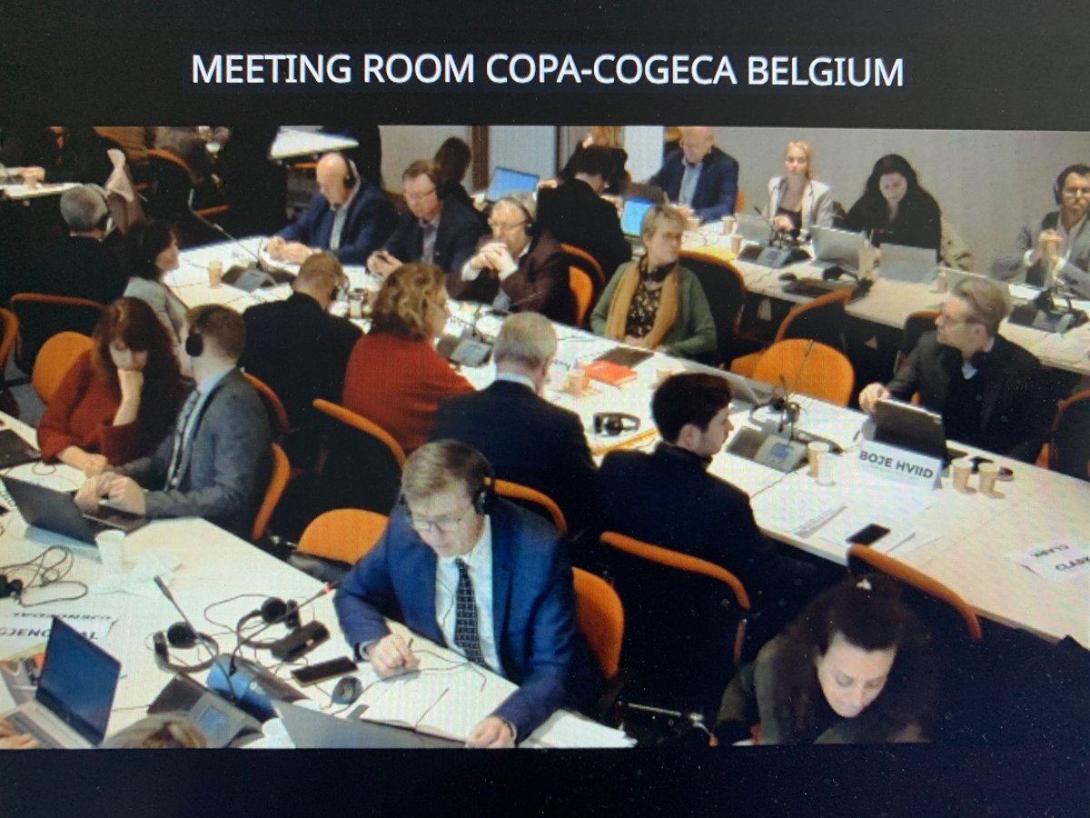 jwojc's tweet image. I'm participating in the @COPACOGECA Praesidia, during which the following main issues are discussed:

▪️current situation in agriculture
▪️implementation of #NewCAP Strategic Plans
▪️reflexion on the CAP post 2027 process, including crisis management, increased CAP budget.

/1