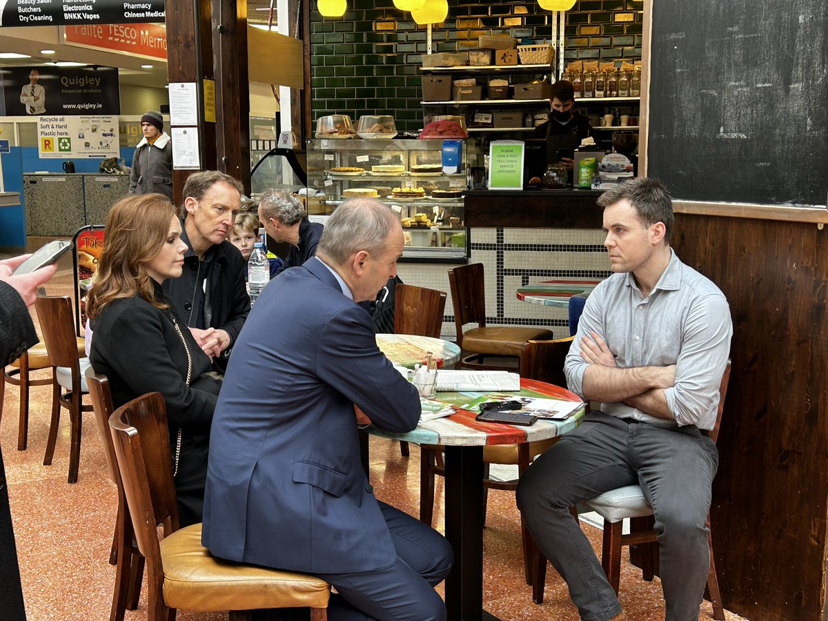 BarryAndrewsMEP's tweet photo. Out with @ffclaireoconnor in Dublin this morning with Tánaiste @MichealMartinTD - quick pit stop to speak to @DanielTMurray @businessposthq on the developments on the #NIprotocol https://t.co/vfT9JnpQ0P