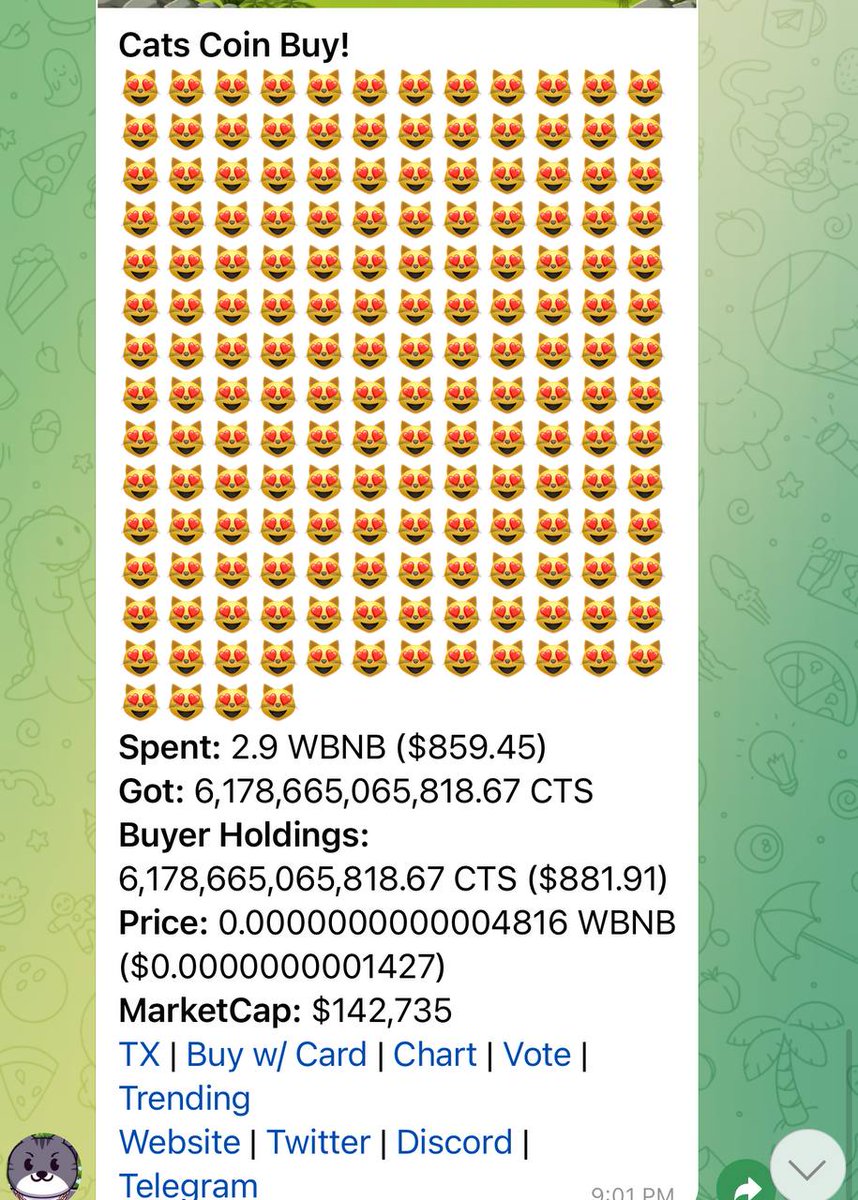 Ali19290620's tweet photo. @cats_coinbsc @binance @coingecko @CoinMarketCap @cz_binance @gate_io @RealFlokiInu @dogecoin @babydoge #CatsCoin_To_The_Moon😻 https://t.co/0gsRIlewHT