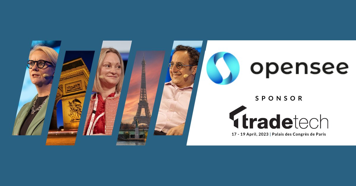opensee_io's tweet photo. We're thrilled to be sponsoring @TradeTech in Paris!
๐ฉIf you are attending, be sure to stop by our booth to learn more about our Trade Analytics solution.
Let's explore how our product can help your business.
#TradeTech #sponsor #data #tradeanalytics https://t.co/NmbgaDzrXN