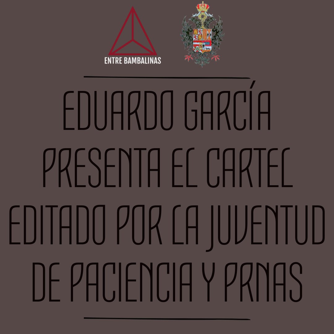 _EBambalinas's tweet photo. Eduardo García Román presenta el domingo 19 de Febrero a partir de las 12:30H en el C.M. San Bartolomé y Santiago el cartel del Grupo Joven de @PacienciayPenas, obra de Mery Morales.
Acto seguido, la @BandadeArmilla ofrecerá un concierto de marchas procesionales.
|#PyP_EB| https://t.co/5RW6aXC0PS