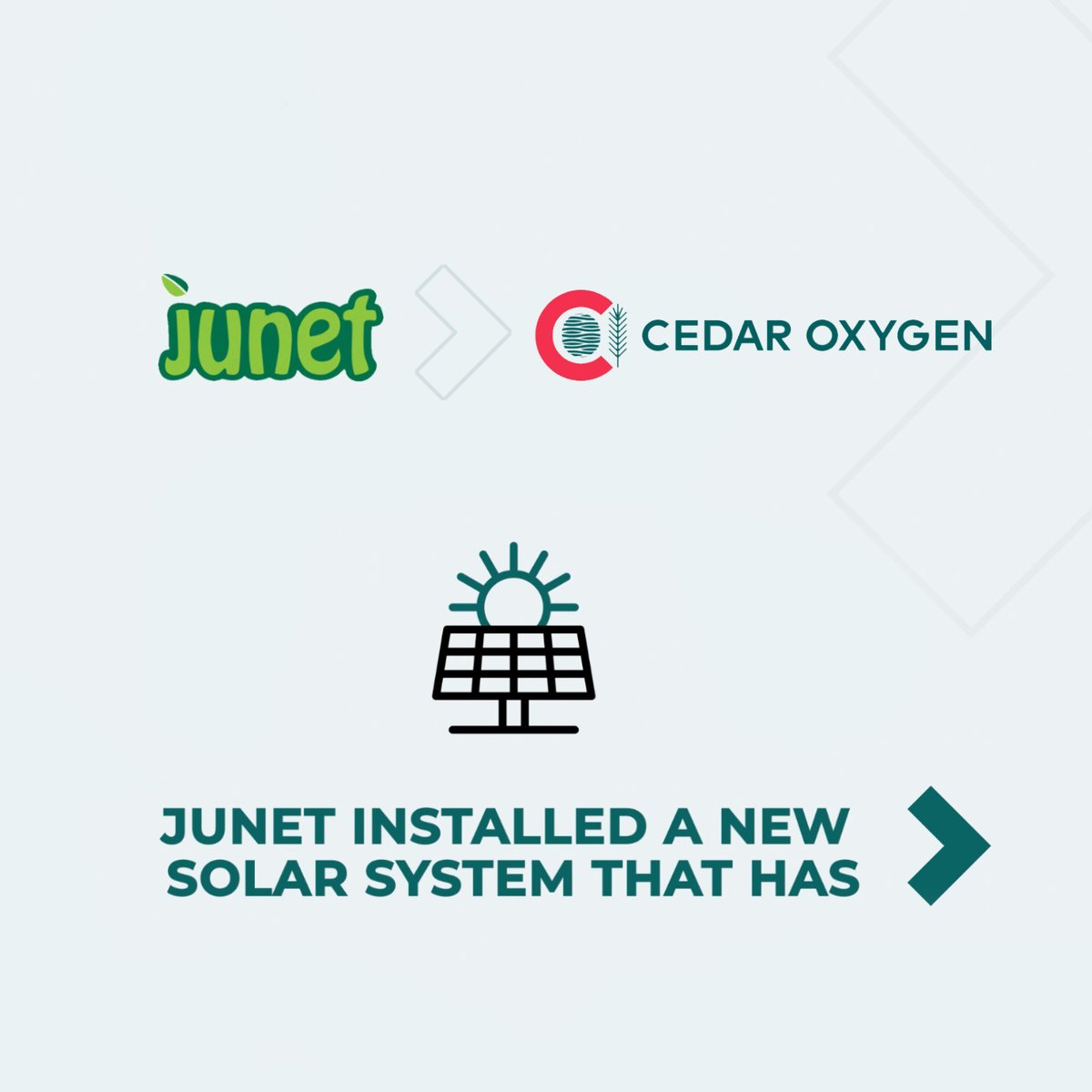 CedarOxygen's tweet photo. Junet benefitted from procurement facilities related to:
✅Settlement of raw material
✅Enhanced liquidity
✅Ability to immediately fulfill export orders &amp; avoid shortage of supply 
What about you? To know more, Connect Now with us at: Joelle@cedaroxygen.com

#cedaroxygensimpact https://t.co/q3WlUrKt0H