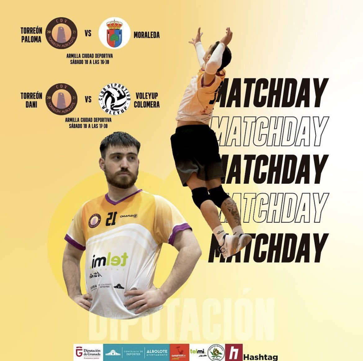 CDTorreonA's tweet photo. ⚫️🟠 PARTIDOS DEL FIN DE SEMANA ⚫️🟠

▫️ 1 Andaluza
▫️2 Andaluza femenino
▫️Diputación masculino
▫️Diputación femenino 

💥💥💥💥💥💥💥💥

🗣️ @CDTorreonA ❕ https://t.co/AnOLDi9kKb