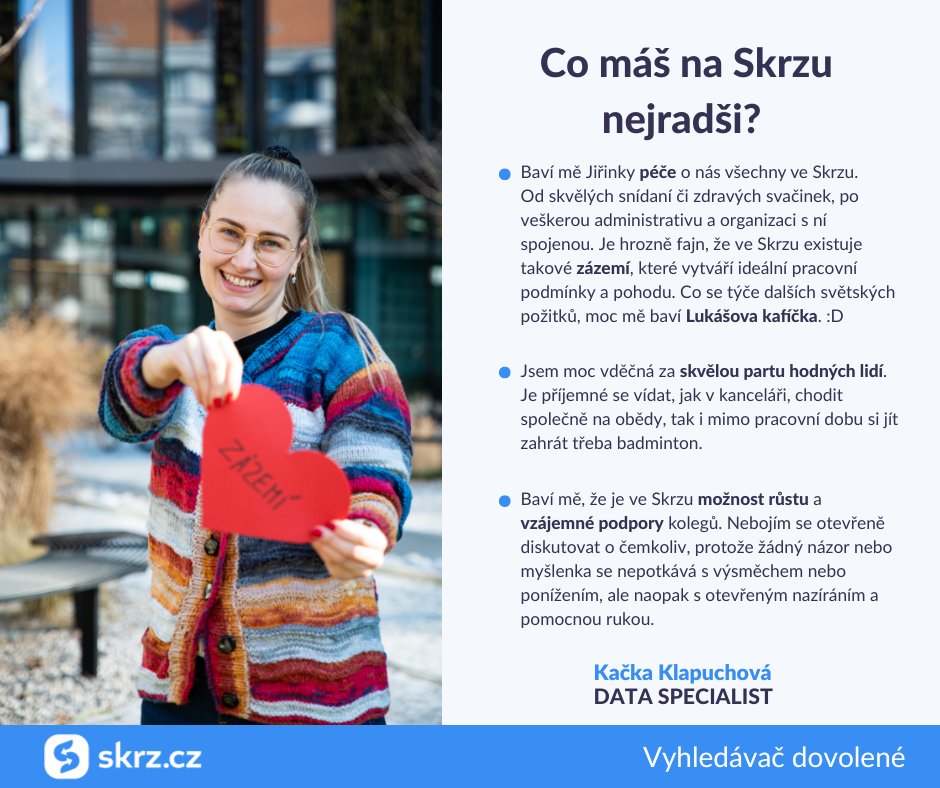 A máme tu finále! 🥳 Náš valentýnský týden zakončíme u Kačky, která se s námi rovněž podělila o to, co má na své práci nejraději. ❤️
#skrzcz #skrzaci #analytika