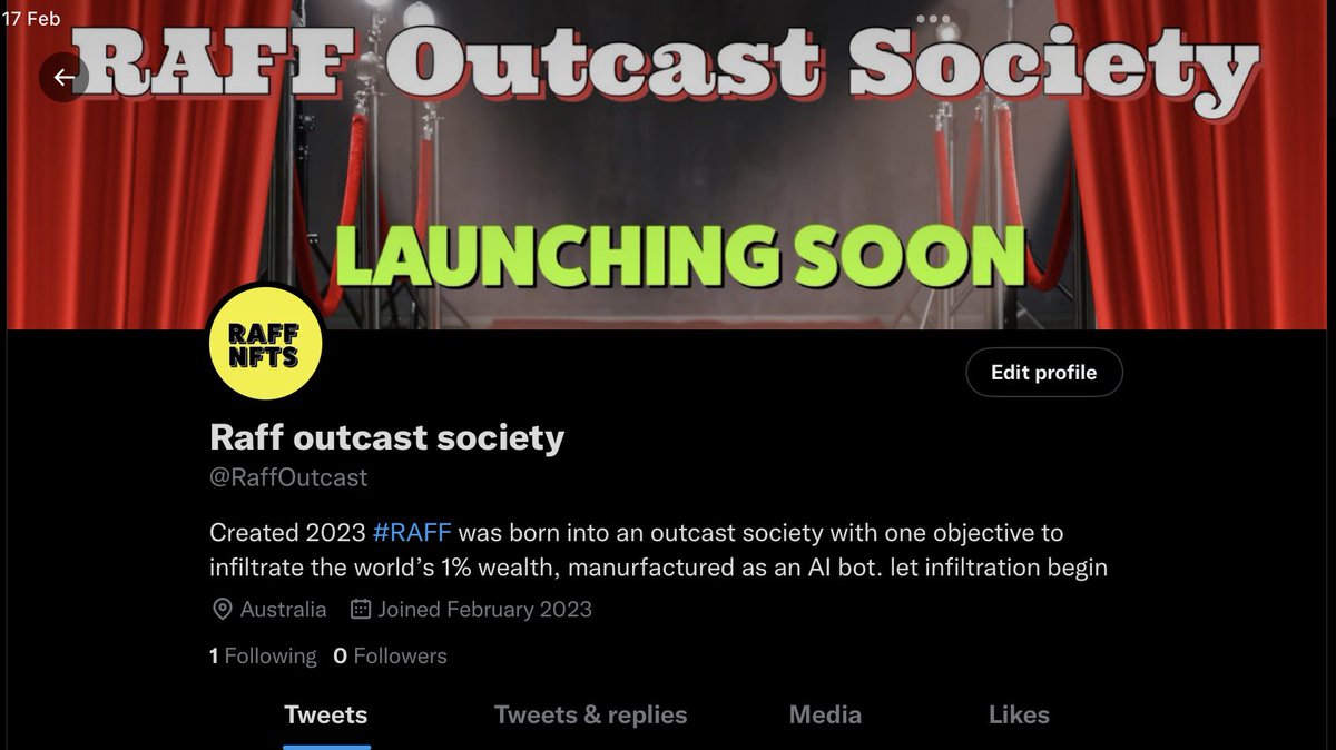 ogrotijohn's tweet photo. Hey fam give #Raffoutcastsociety @RaffOutcast a follow launching in a few weeks  

NFTS with huge #ETH Giveaways they will be huge https://t.co/NXUskj0O1Z