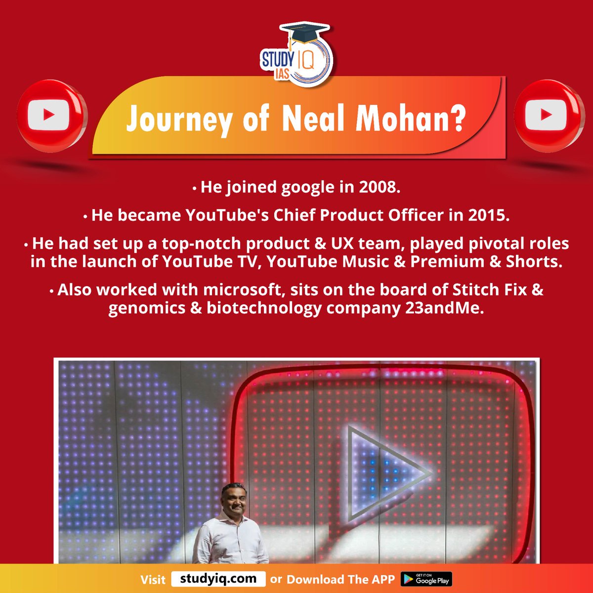 upsciq's tweet photo. Neal Mohan Takes Over As The New CEO of YouTube

#nealmohan #newceoofyoutube #youtubenewceo #indianamerican #ceoofyoutube #susanwojcicki #indianoriginceo #us #microsoftceo #satyanadella #adobeceo #shantanunarayen #alphabetceo #sundarpichai #indranooyi #pepsicoceo #youtube https://t.co/Gr2MQ84bq0