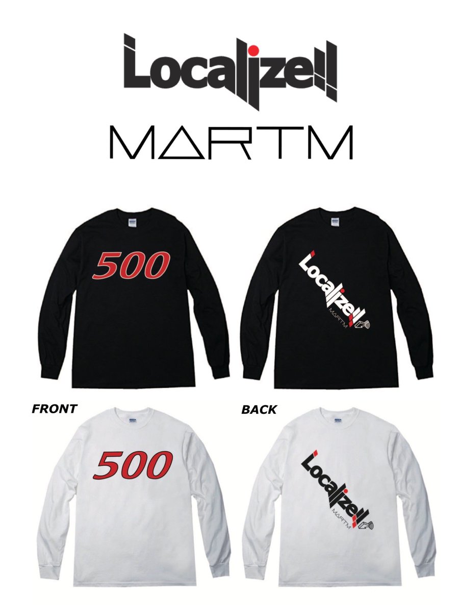 DJ_MIYU's tweet photo. 500Localize!!📻🔊@blockfmjp Localize!! × MARTM LONG SLEEVE TEE リリース🔥🔥🔥

完全受注生産となります2/23締め切り👕🇯🇵3/8の500回記念公開生放送 at CIRCUS TOKYOにて受け取り可能

こちらよりご注文よろしくお願いします👉 https://t.co/V0nZfN2tcz

#blockfm #Localize #MARTM #500calize https://t.co/mggceE9y99