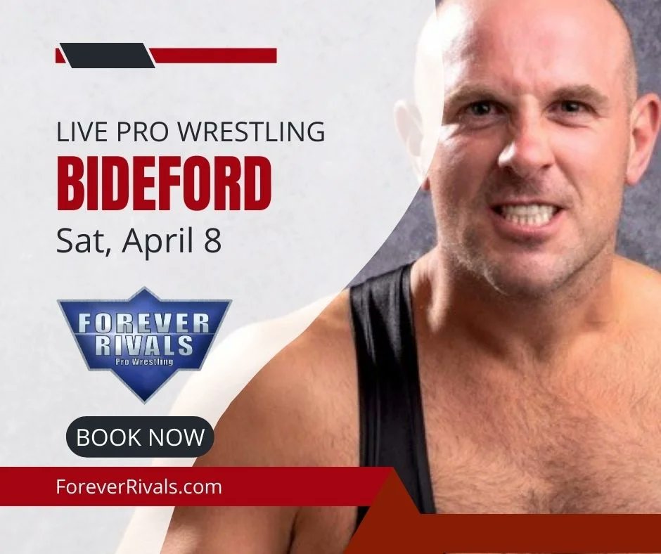 rivals_pro's tweet photo. Excited for our return to Bideford!
.
Amazing match line up and some of the most fun fans in the world.
.
Sat, April 8. Tickets are selling fast. 
Be sure to grab yours asap.
.
@Ukjamesmason 
.
#wwe #EliminationChamber #WrestleMania39 https://t.co/ooSaYi4oEI