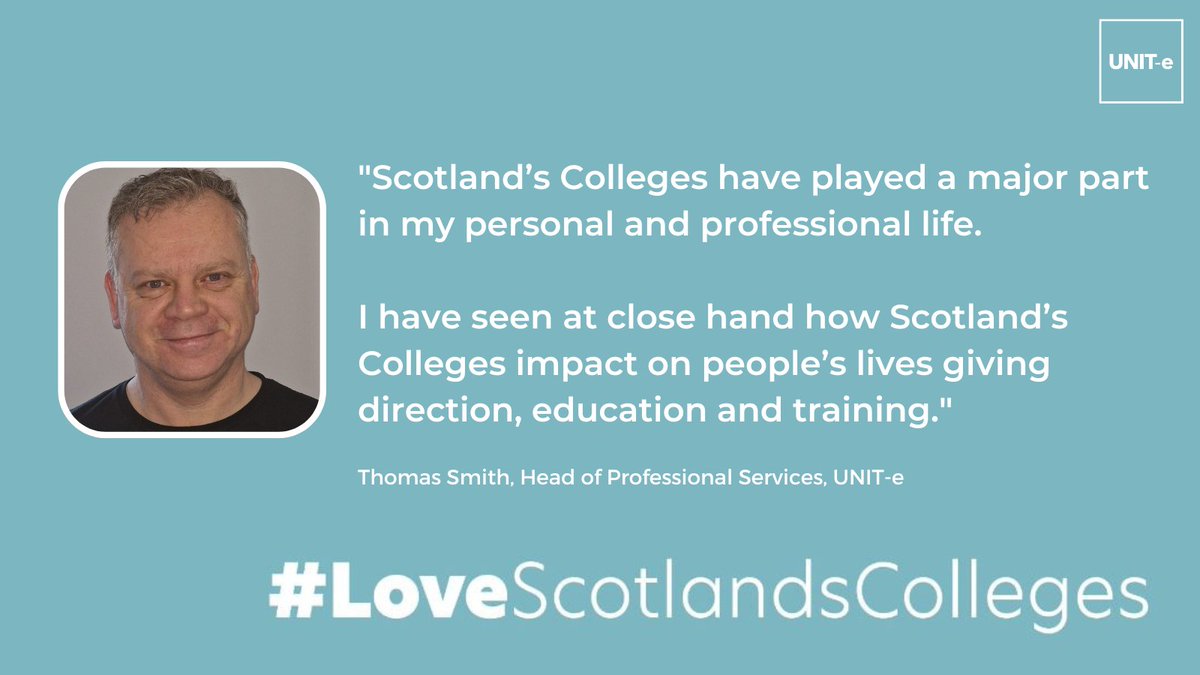 UNITe_ESS's tweet photo. As we continue to celebrate and thanks to the amazing staff, who ensure that students get the best learning, support and experiences, we hear from Thomas Smith, Head of Professional Services on his experience of the Scottish college sector. 

#LoveScotlandsColleges @ColDevNet https://t.co/GOgYIoLFdi