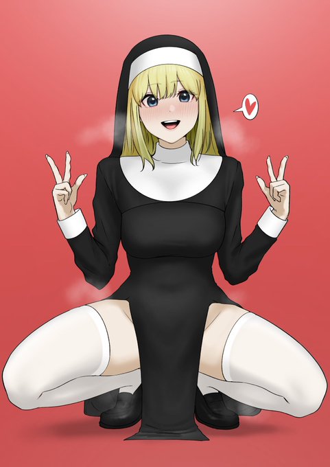 シスターなのにポーズが
えっちになるヒカリちゃん 