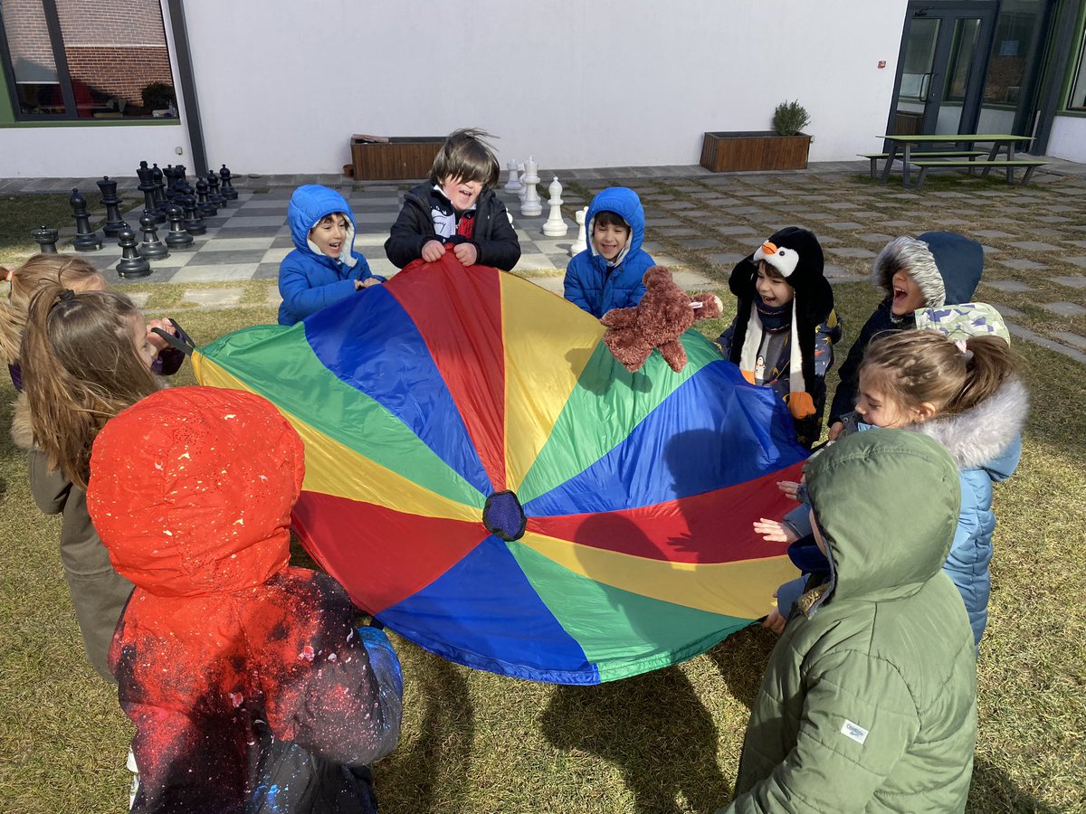 <a href="/BISTYear1J/">BIST Year 1J</a> and teddy having fun with the new parachute #outdoorlearning #funoutside #outsideclassroom