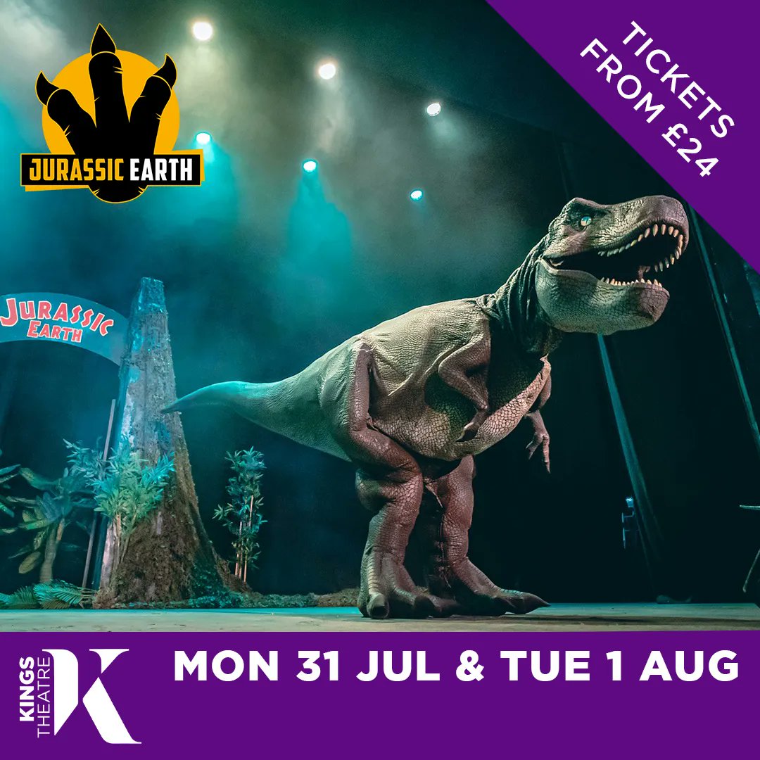 This Summer holiday we have the perfect treat for your little budding palaeontologist!  Jurassic Earth will be here at The Kings in 2023! 🦖 🦕 

📅 Mon 31 Jul - Tue 1 Aug
🎟️ Tickets from £24 ➡️ bit.ly/3jUf5pM