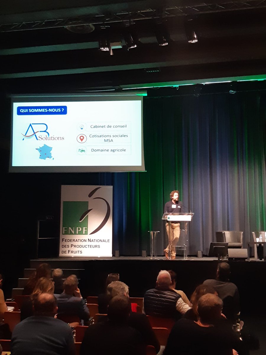 FNPFruits's tweet image. C&apos;est maintenant au tour de notre partenaire #ABsolutions de présenter ses services aux producteurs de #fruits :