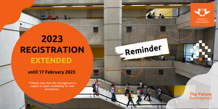 Last day for Registration!

uj.ac.za/admission-aid/…

#UJ2023
#UJOnlineReg
#UJReg23