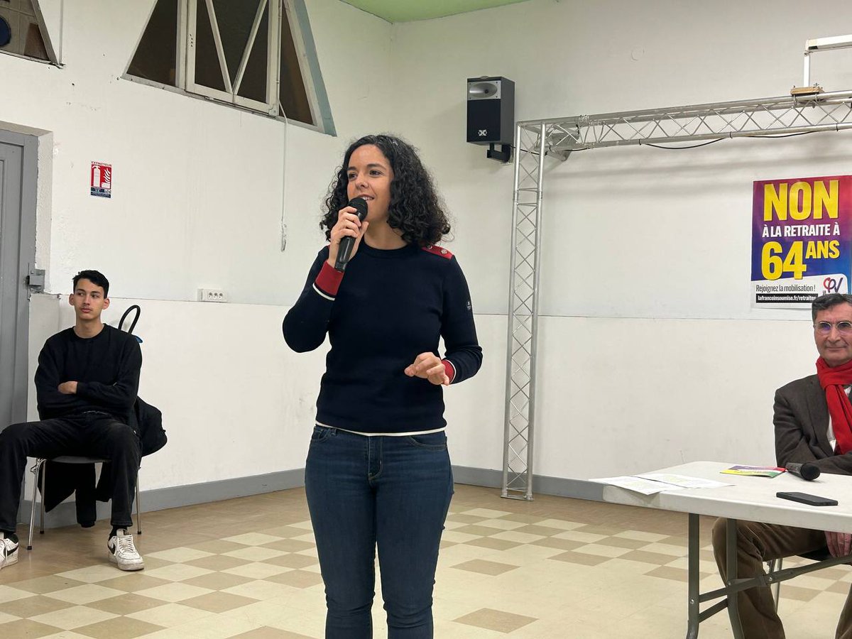 SebMAS6703's tweet photo. Par son talent oratoire et sa détermination, @ManonAubryFr, députée européenne, a su communiquer son énergie aux personnes présentes.
La #reformedesretraites est injuste et injustifiable.
#Schiltigheim #15fev https://t.co/9KxWnhSMFd