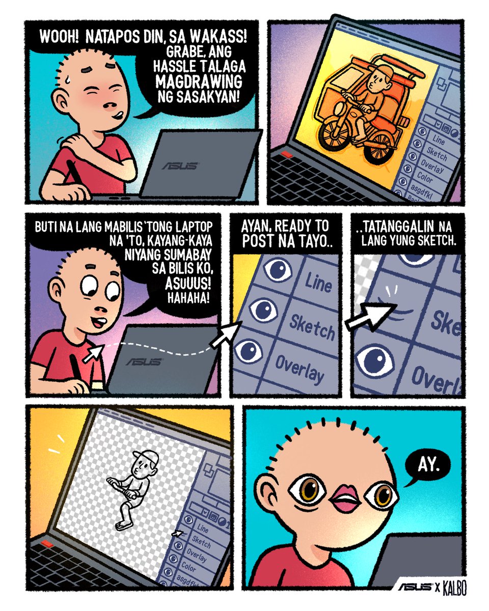 KevinKalbo's tweet image. Kayang-kayang sumabay ng ASUS #Vivobook Pro 16 OLED sa fast hands ni TK!

With its powerful 12th Generation Intel Core i7 processor and NVIDIA GeForce RTX 3050Ti, smooth lang ang pag drawing.

Just always make sure to work on the right layer 👁️👄👁️

#CreatewithASUS